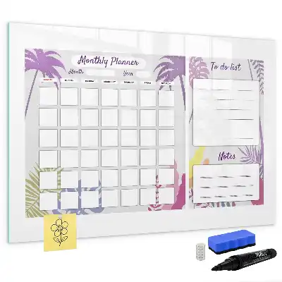 Magnetic monthly planner whiteboard magnetic marker board