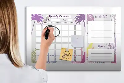Magnetic monthly planner whiteboard magnetic marker board