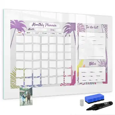 Magnetic monthly planner whiteboard magnetic marker board