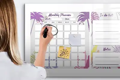 Magnetic monthly planner whiteboard magnetic marker board