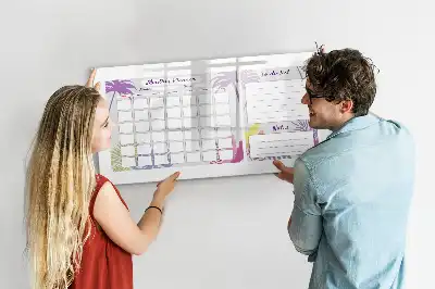 Magnetic monthly planner whiteboard magnetic marker board