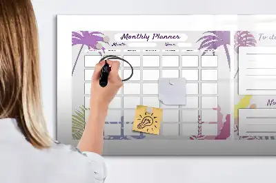 Magnetic monthly planner whiteboard magnetic marker board