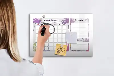 Magnetic monthly planner whiteboard magnetic marker board