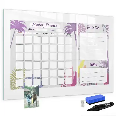 Magnetic monthly planner whiteboard magnetic marker board