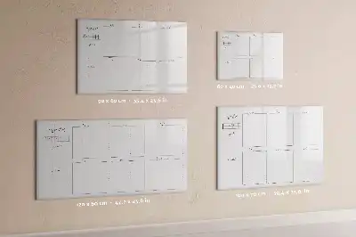 Magnetic glass dry erase board weekly planner