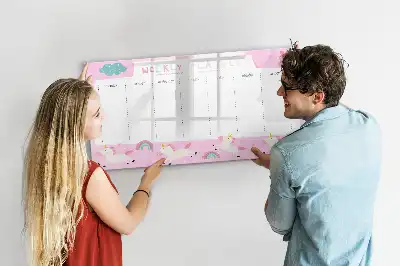 Magnetic marker board children's weekly planner