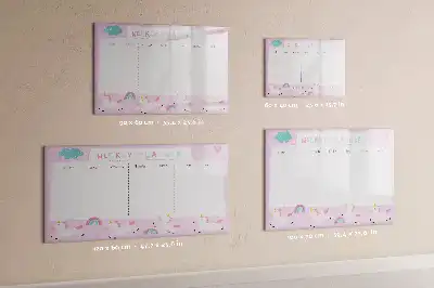 Magnetic marker board children's weekly planner