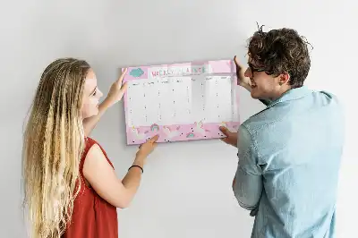 Magnetic marker board children's weekly planner