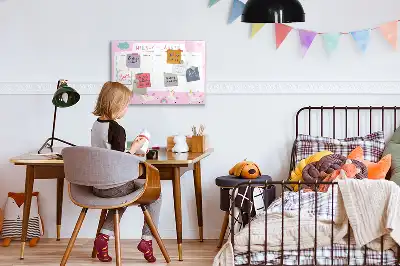 Magnetic marker board children's weekly planner