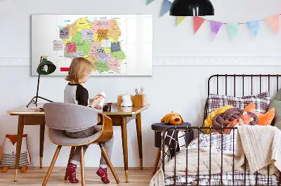 Magnetic marker board with a map of Poland