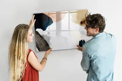 Magnetic glass dry erase board spot abstraction design