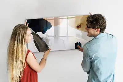 Magnetic glass dry erase board spot abstraction design