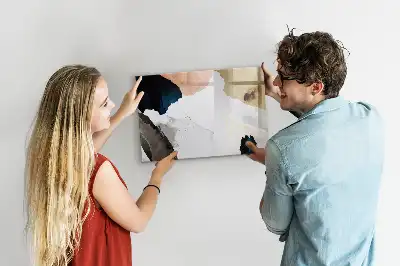 Magnetic glass dry erase board spot abstraction design