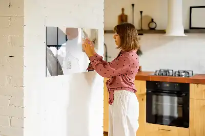 Magnetic glass dry erase board spot abstraction design