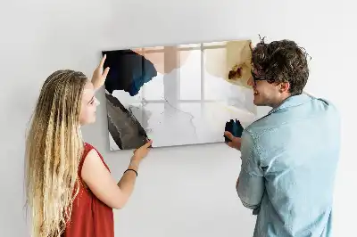 Magnetic glass dry erase board spot abstraction design