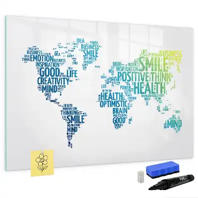Magnetic marker board nice words map design