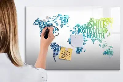 Magnetic marker board nice words map design