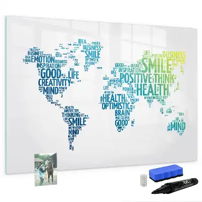 Magnetic marker board nice words map design