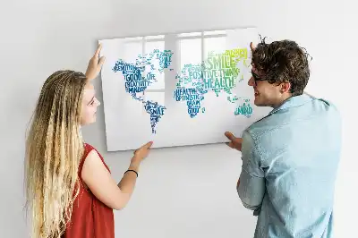 Magnetic marker board nice words map design