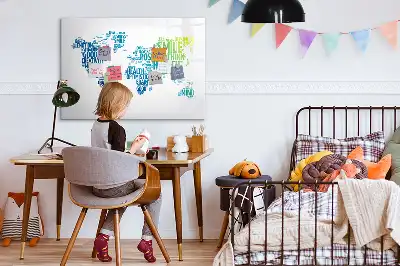 Magnetic marker board nice words map design