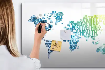 Magnetic marker board nice words map design