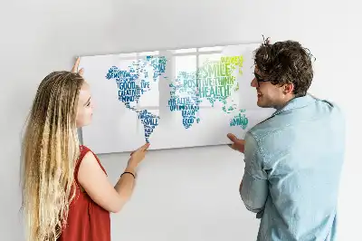 Magnetic marker board nice words map design
