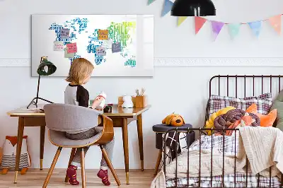 Magnetic marker board nice words map design