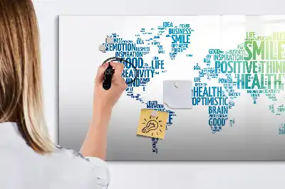 Magnetic marker board nice words map design
