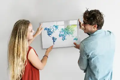 Magnetic marker board nice words map design