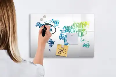 Magnetic marker board nice words map design
