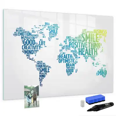 Magnetic marker board nice words map design