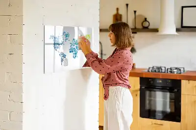 Magnetic marker board nice words map design