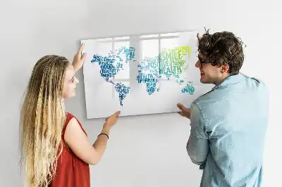 Magnetic marker board nice words map design
