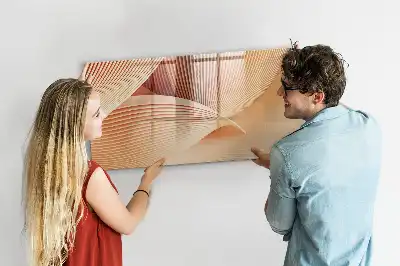 Magnetic marker board with abstract wave pattern