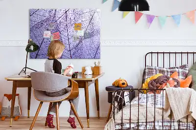 Magnetic glass dry-erase board with nature leaves design