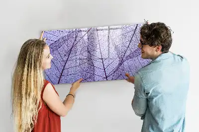 Magnetic glass dry-erase board with nature leaves design