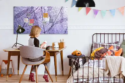 Magnetic glass dry-erase board with nature leaves design