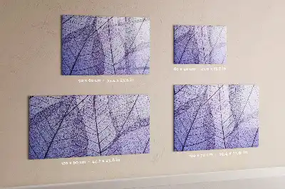 Magnetic glass dry-erase board with nature leaves design