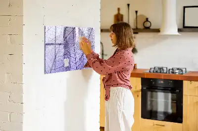 Magnetic glass dry-erase board with nature leaves design