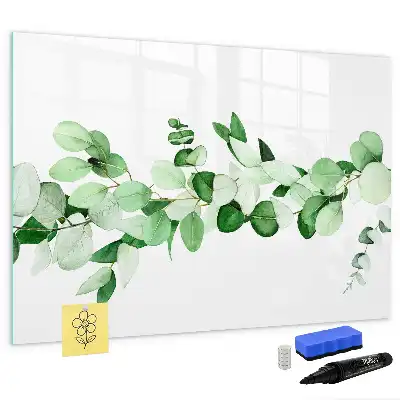 Magnetic marker board with plant branches design