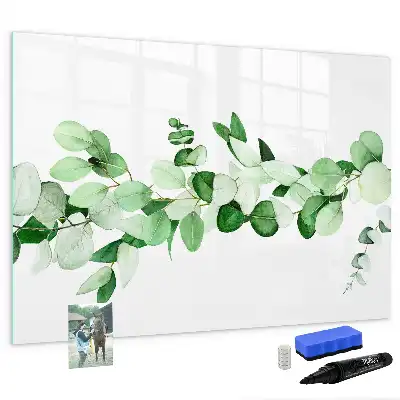 Magnetic marker board with plant branches design