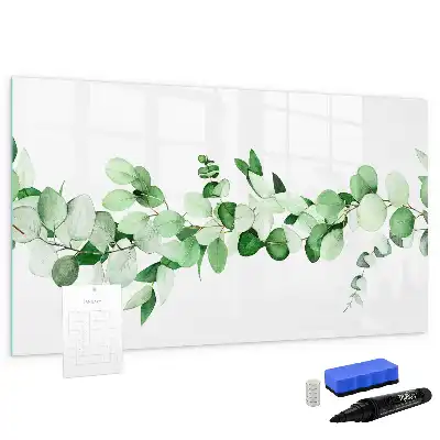 Magnetic marker board with plant branches design