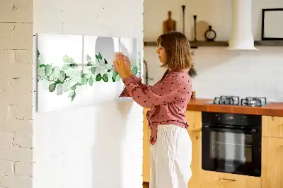 Magnetic marker board with plant branches design