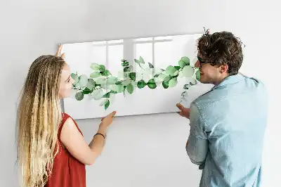 Magnetic marker board with plant branches design