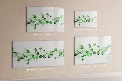Magnetic marker board with plant branches design
