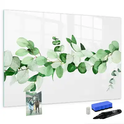 Magnetic marker board with plant branches design