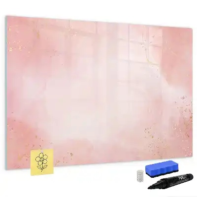 Magnetic marker board pink marble design
