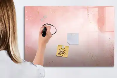 Magnetic marker board pink marble design