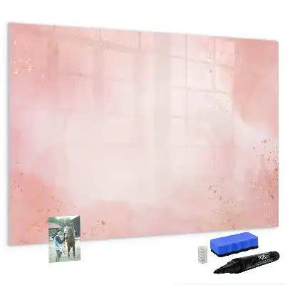 Magnetic marker board pink marble design