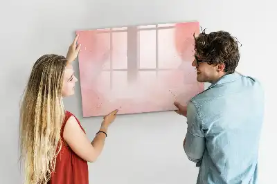 Magnetic marker board pink marble design
